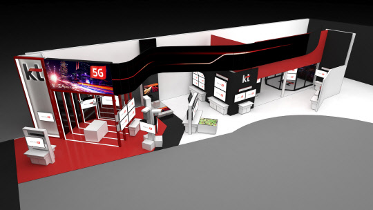 MWC 2018 KT 전시부스 조감도<KT제공>